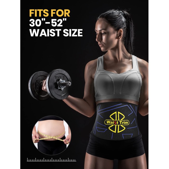 Waist Trimmer Core Sweat Belt, Sauna Effect Abdominal Waist Trainer  Stabiliser