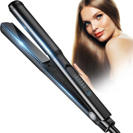 Hair Straightener and Curler 2 in 1, Professional Curling Iron, Titanium Flat Iron for Hair, Instant Heat Crimper Hair Iron with 5 Adjustable Temperatures, Curling Wand for for All Hair Types