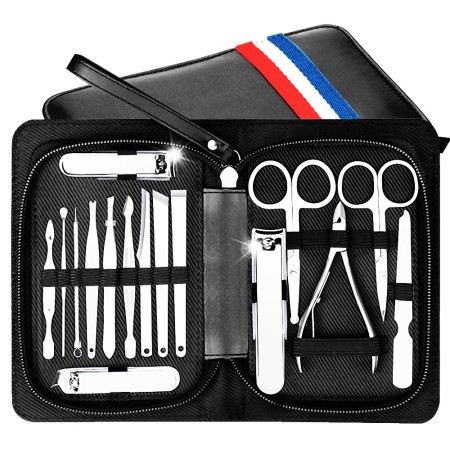 Nail Clippers Sets Manicure Set 16 in 1 Professional Pedicure Set, Nail scissors Grooming Kit with Leather Travel Case