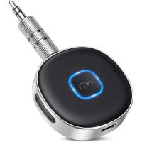 Bluetooth 5.0 Receiver for Car, Noise Cancelling Bluetooth AUX Adapter, Bluetooth Music Receiver for Home Stereo/Wired Headphones/Hands-Free Call