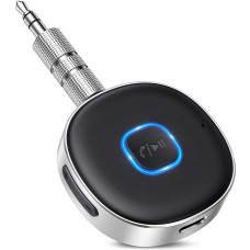 Bluetooth 5.0 Receiver for Car, Noise Cancelling Bluetooth AUX Adapter, Bluetooth Music Receiver for Home Stereo/Wired Headphones/Hands-Free Call